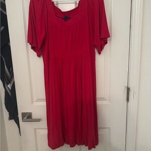 GAP Red Flutter Sleeve Midi Sundress
